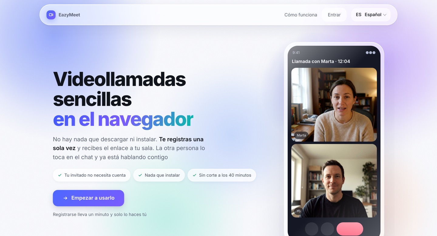 EazyMeet – videollamadas sencillas en el navegador